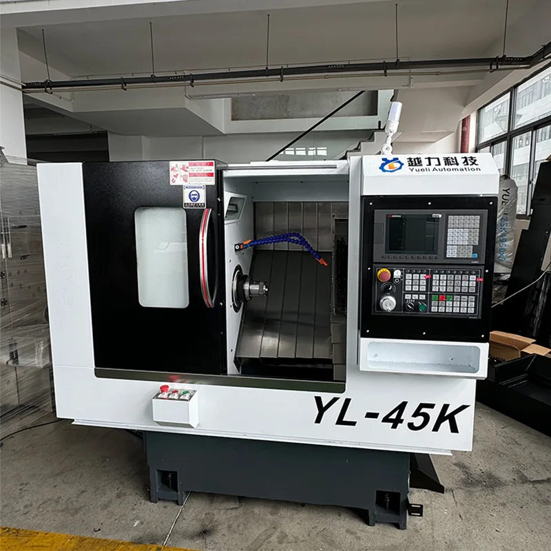 서보 터렛과 유압식 심압대가 있는 CNC 경사 침대 선반